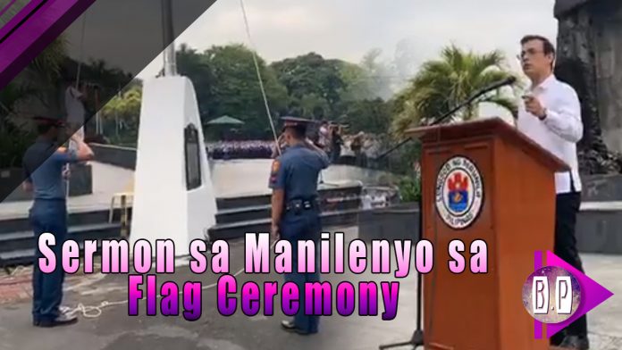 Sermon sa Flag Ceremony at Andres Bonifacio Monument with Mayor Isko