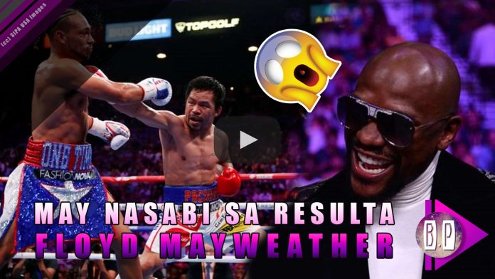 Reaction of Floyd Mayweather on Sen. Manny Pacquiao' wins over Thurman