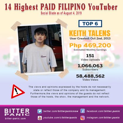 14 Highest PAID FILIPINO YouTuber - Kieth Talens