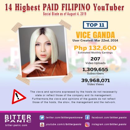 14 Highest PAID FILIPINO YouTuber - Vice Ganda
