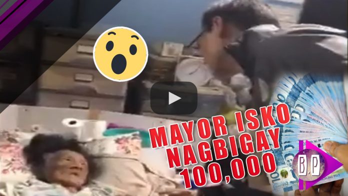 Kahit GABI na Mayor ISKO hinatid parin ang 100K sa mga 100 gulang